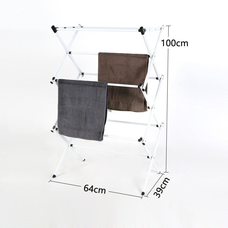 Factory Balcony Aluminium Portable Folding Dryer Cloth Hanger Stand Clothes Drying Rack