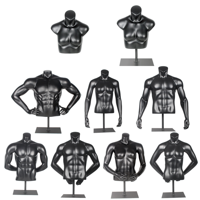 High Quality Upper Body Mannequin Sports Man Headless Upper Half Body Male Torso Mannequin