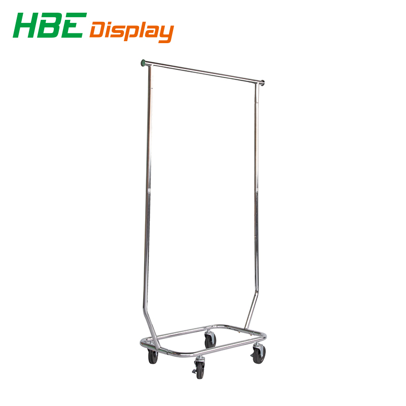 Eco-Friendly Balcony Iron Clothing Stand Metal Clothes Single Hanger Rack