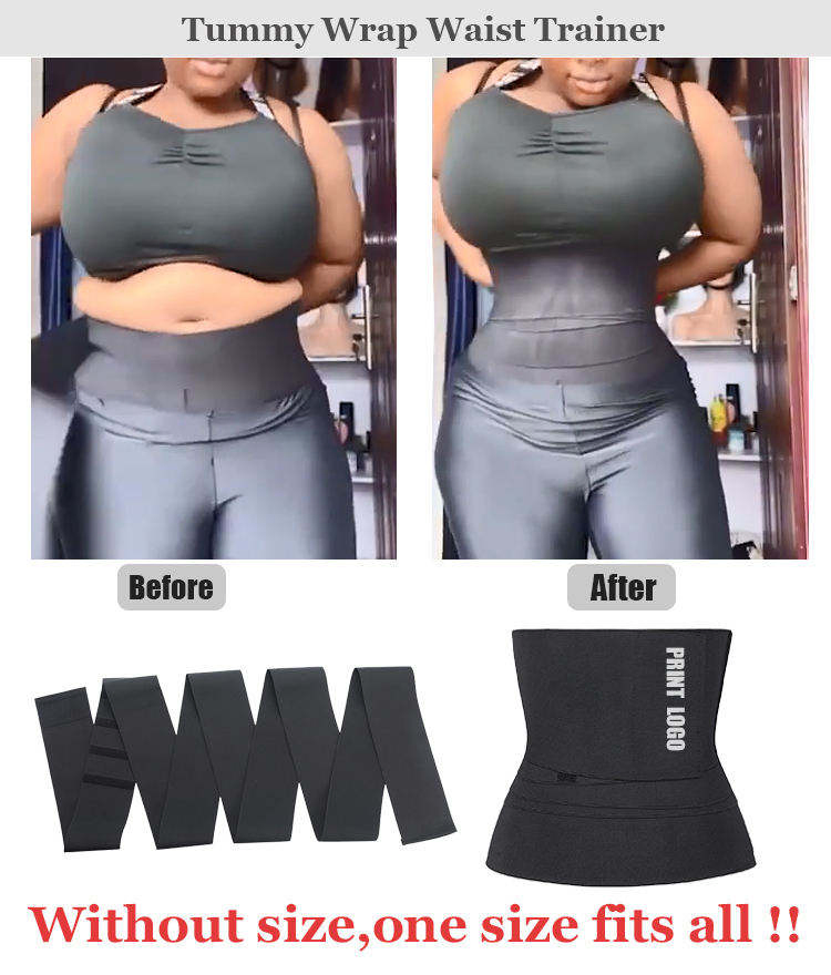 Corset Waist Trainer Support for Women Bandage Wrap Sauna Belt Long Torso Tummy Wraps Belly Body Shaper Waist Trimmer Belt