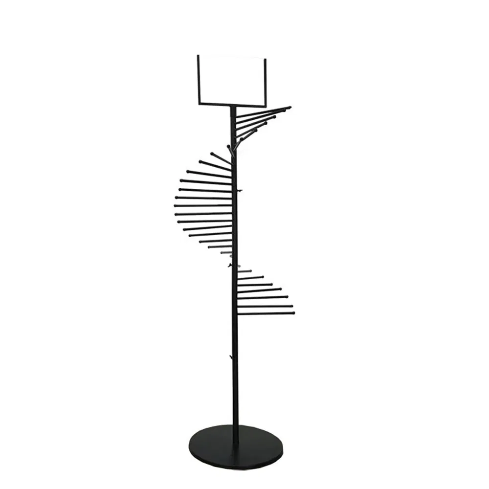 Creative New Design Floor Standing Multi-Layer Scarf/Silk Scarf/Pants Storage Display Rack in Gold/Black/White Made of Iron Material for Couture