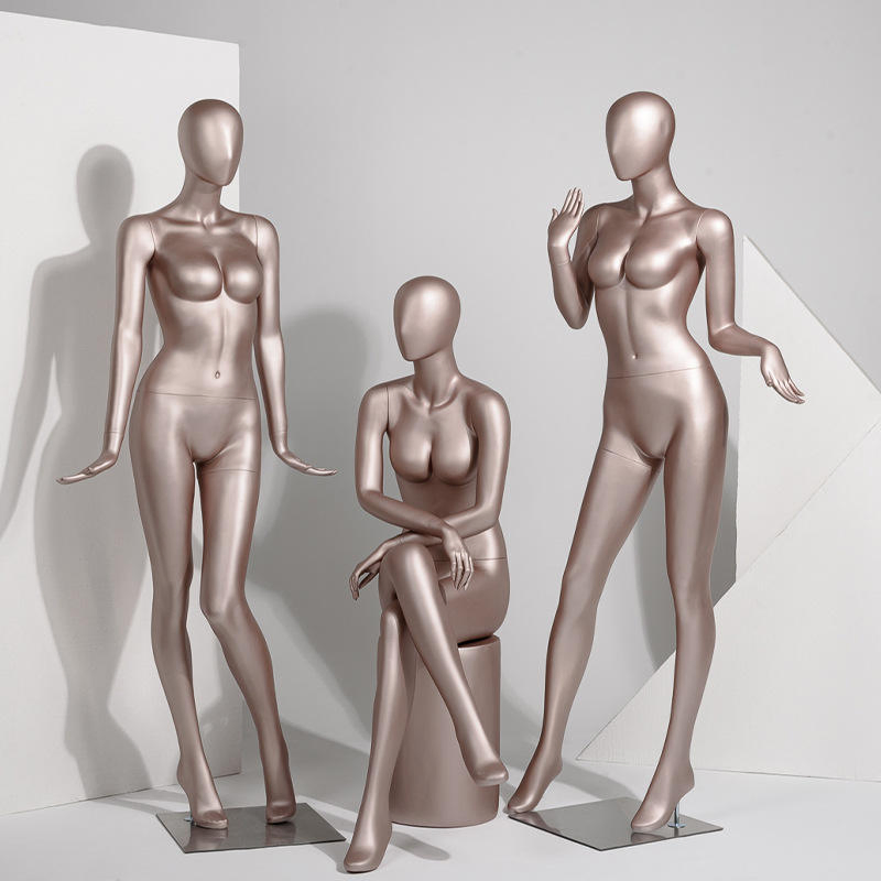 Wholesale Full Body Female Mannequins Torso Champagne Muscle Women Dummy Manikin Stand/Sitting for Clothes Display
