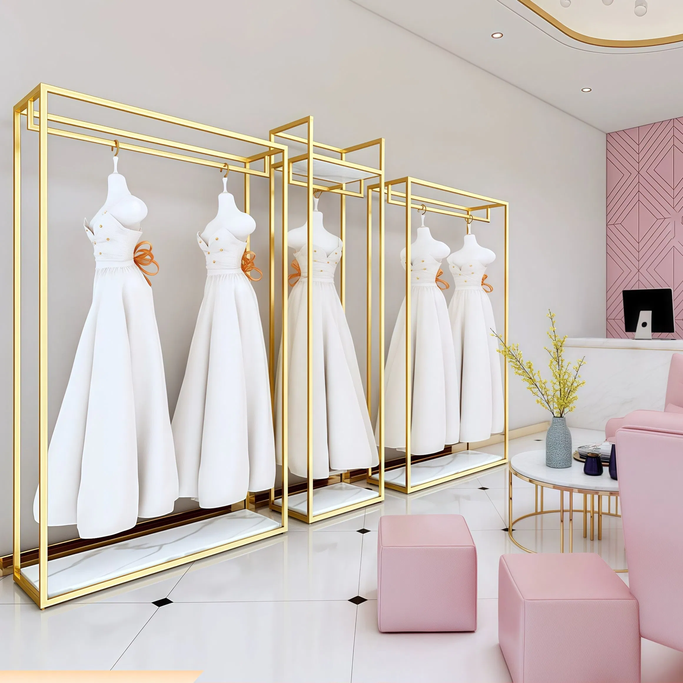 Boutique Display Garment Rack, Coat Rack Standing, Wedding Dress Rack Wedding Dress Hanger for Clothes Stand.