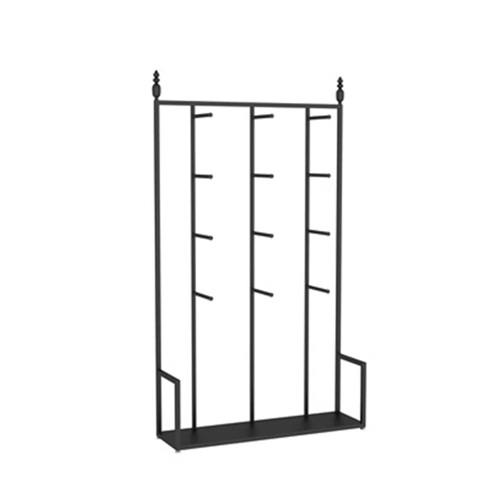 Best Price Floor Standing Wall Mounted Single-Sided Multi-Layer Display Rack for Bra/Underwear in Black/White/Gold with Parcel Shelf Made of Iron for Couture