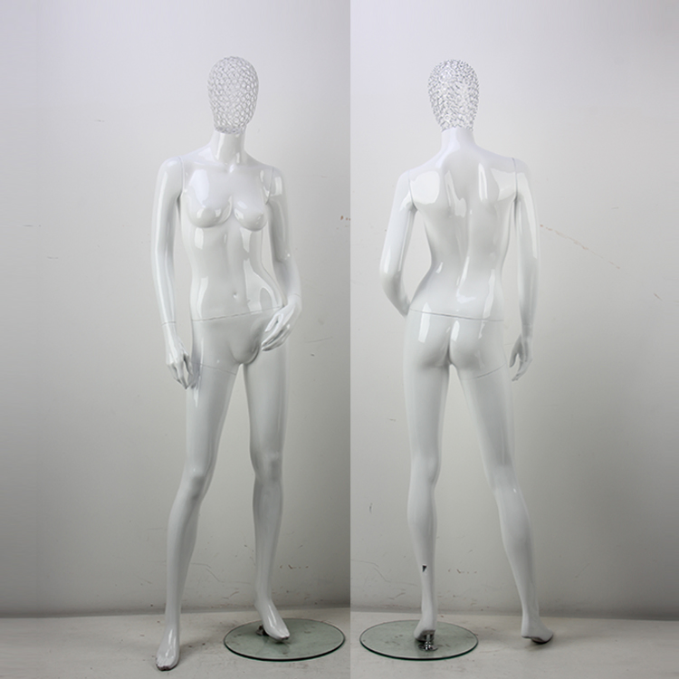 Clothing Store Window Display Dummy Plastic Gold Mannequins Female Model
