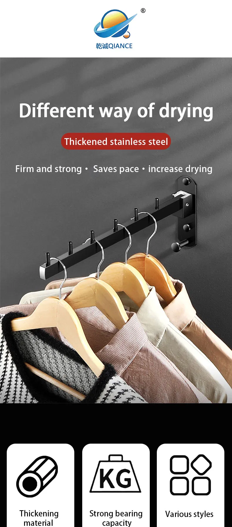 Foldable Hook Rack Detail 1