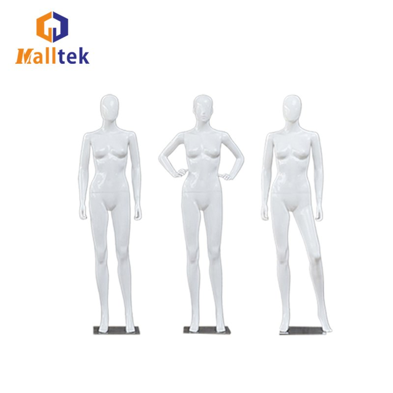 Hot Sale Garment Store Window Display Glossy White Plastic Mannequin