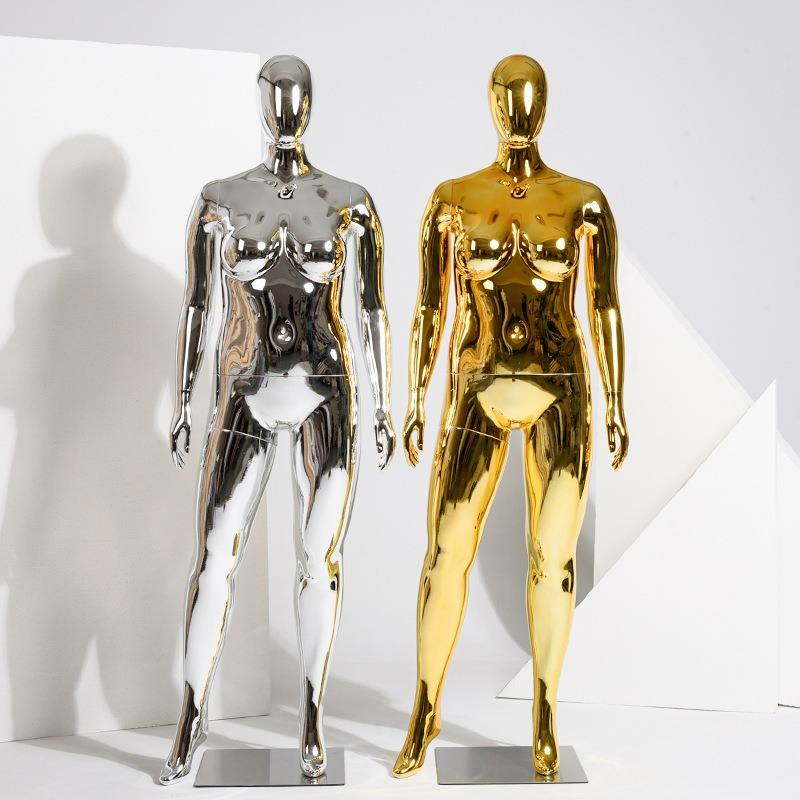 Good Quality Fashion Window Display Durable Recyclable Plus Size Female Plastic Mannequin