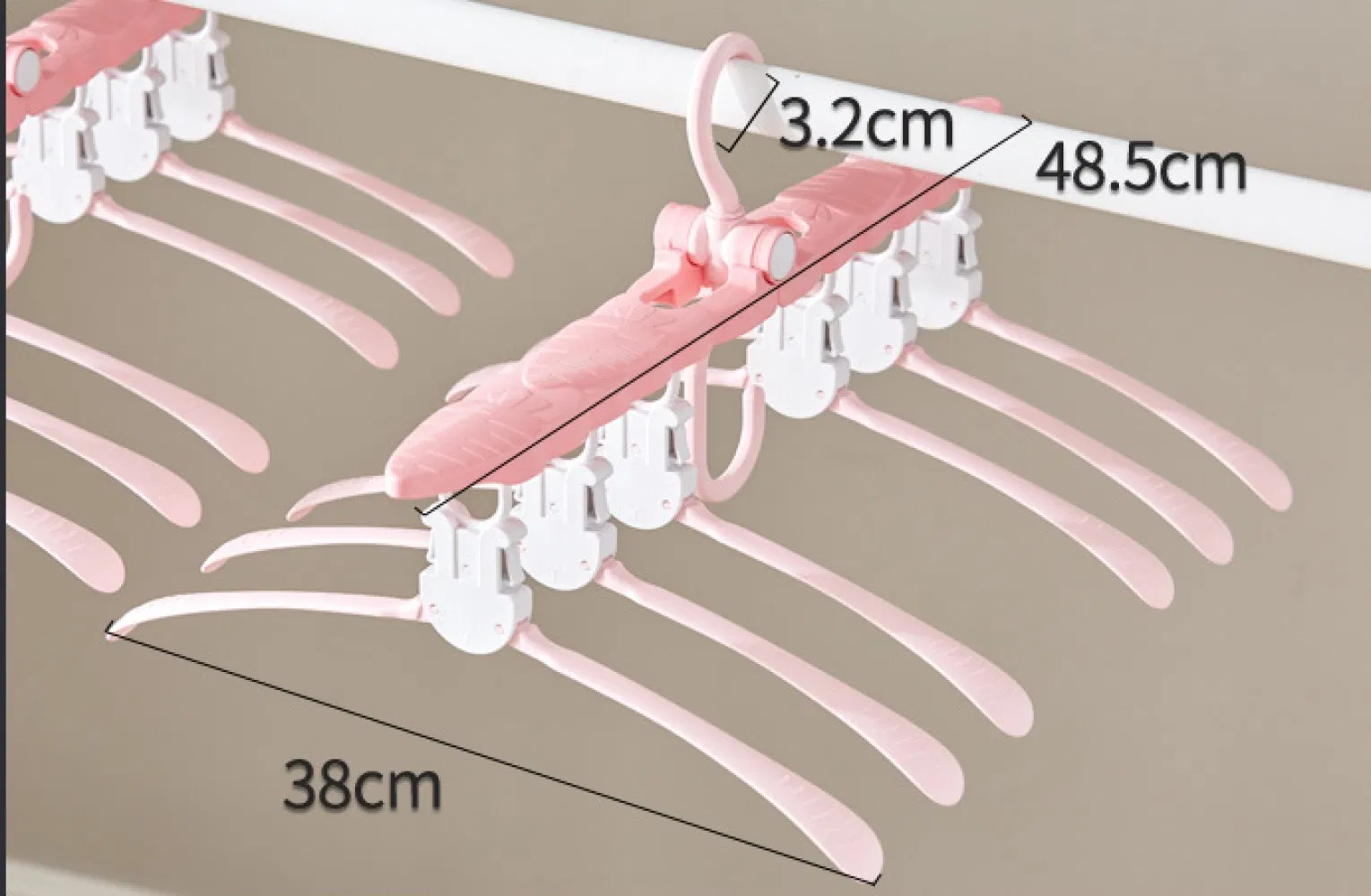 Space Saving Children Clothes Magic Hangers Foldable Multi-Layers Rack Mi26817