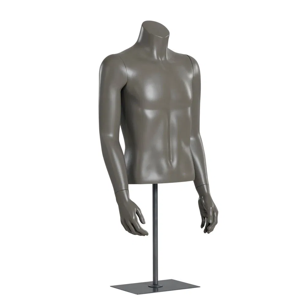 Window Display Adult Male Mannequin Doll Fiberglass Half Body Torso Mannequins for Sale