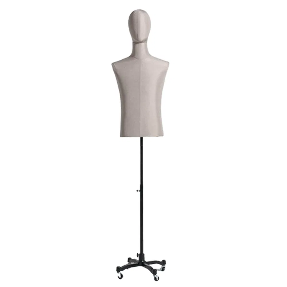 Best Seller Half Body Mannequin in Matte/Glossy White/Black with Height Adjustable Metal Tripod/Square Base Made of PP/PE/ABS/Fiber Glass for Male Suit Display