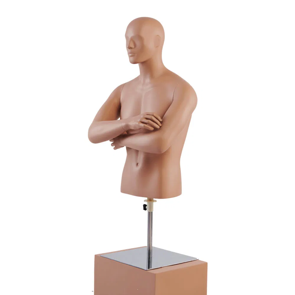 Skin Color Abstract Male Mannequin Half Body Dummy Display Clothes Man Mannequins Doll for Sale
