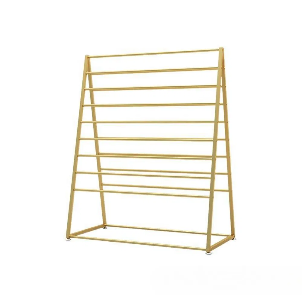 Creative New Design Floor Standing Multi-Layer Scarf/Silk Scarf/Pants Storage Display Rack in Gold/Black/White Made of Iron Material for Couture