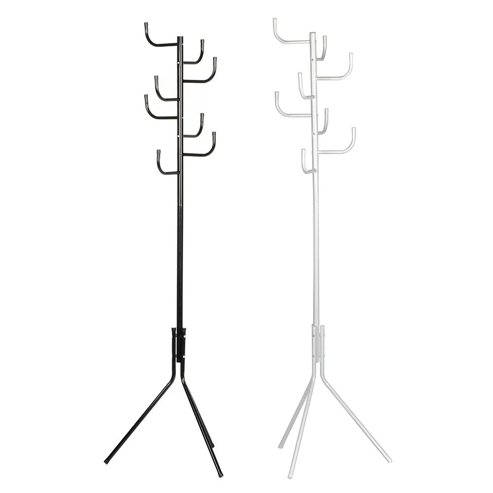 Sturdy Black Metal Clothes Hanger Display Rack for Boutique Shop