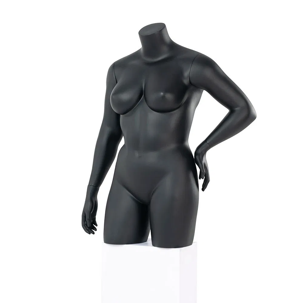 Factory New Plus-Size Big Bust Fiberglass Black Half Body Bodybuilder Female Mannequin
