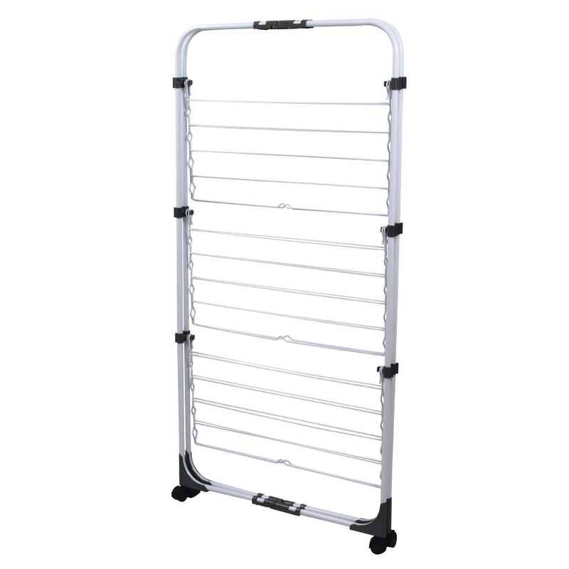 Sanipro 3 Tier Tower Foldable Adjustable Towel Drying Rack Removable 360 Degree Rotation Metal Clothes Hanger with 4 Hooks