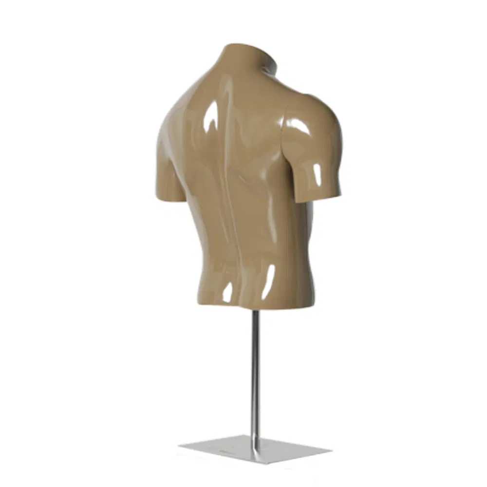 Window Display Half Body Male Torso Mannequin with Arms Fiberglass Men Upper-Body Model