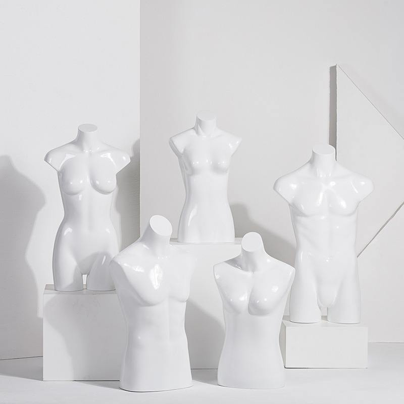 Half Body Male Mannequin Doll Torso Dummy Plastic Male Mannequin for Sale