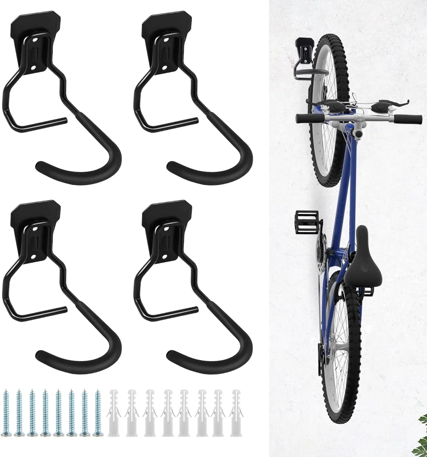 Bike Hanger Rack, Heavy Duty Hooks Wall Mount Bicycle Rack Holder