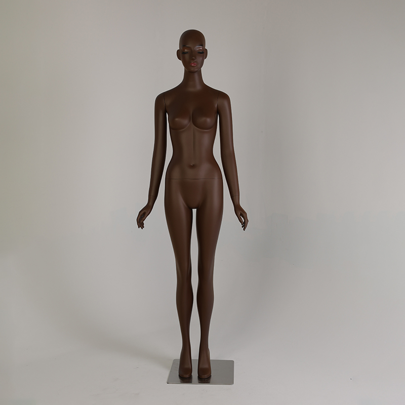 White Black Full Body Female Mannequin with Face and Makeup for Store Display