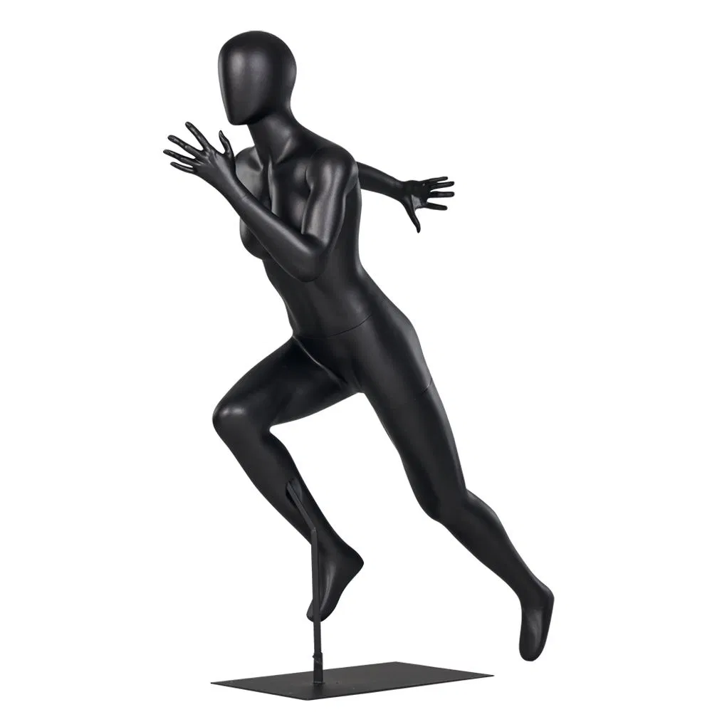 Male Female Sports Mannequin Fiberglass Full Body Runing Mannequin Athletic Woman
