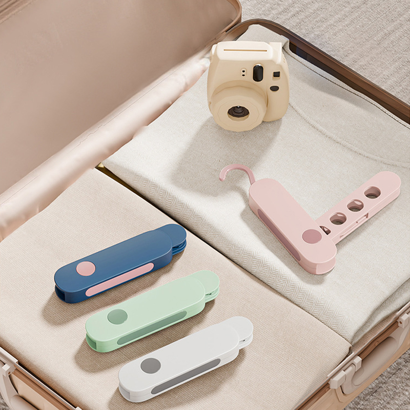 Sanipro 7-Hook Plastic Portable Lightweight Folding Hanger Collapsible Clothes Drying Rack for Travel Business Trip