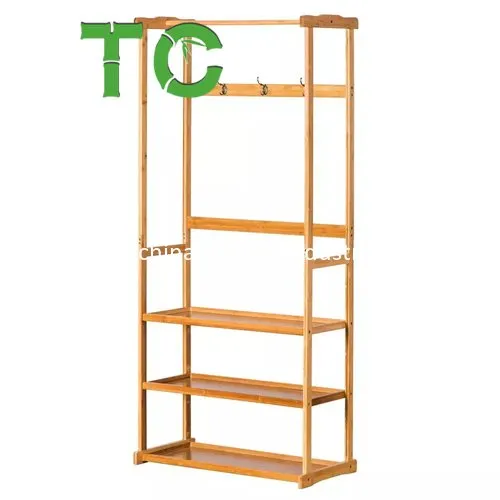 Bamboo Clothing Rack 3