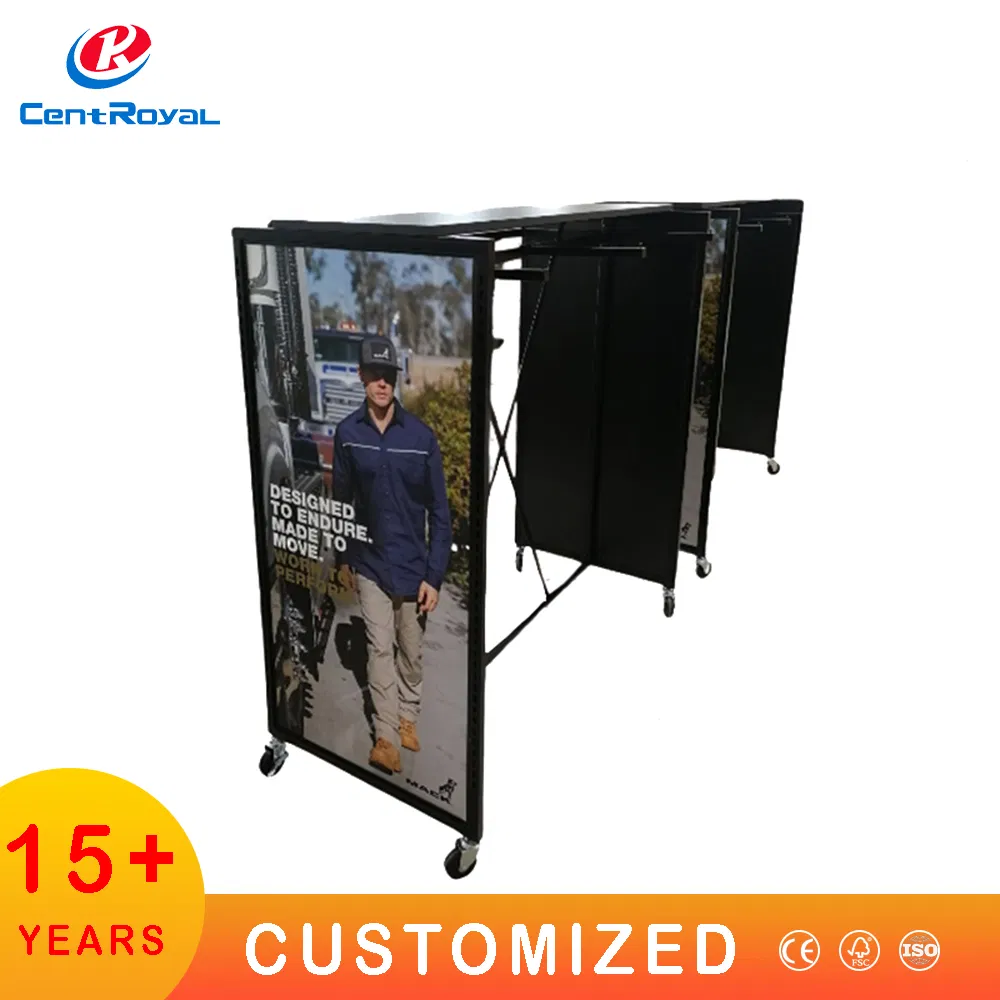 Custom Metal Garment Display Racks for Clothing Store Display Stands Floor Hanger Wood Clothing Rack for Boutique Clothing Racks T- Shirt Display Rack