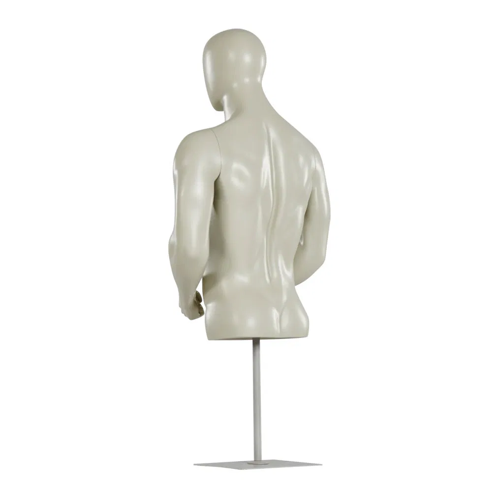 Adjustable Height Male Upper Half Body Mannequin for T Shirt