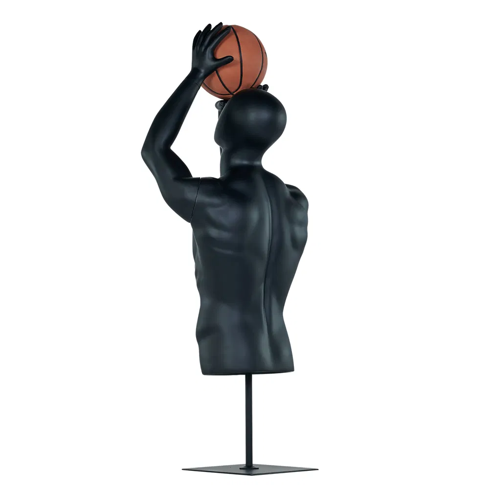 Fashion Wholesales Price Fiberglass Half Body Male Upper Torso Mannequins for Playing Basketball Clothing Store Window Display