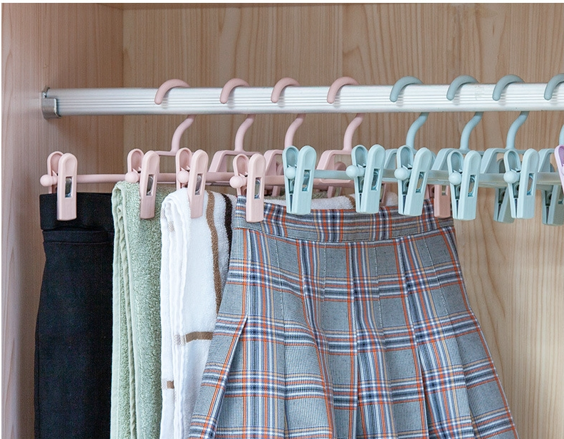 New Multifunctional Multi-Layer Drying Rack Retractable Plastic Trouser Rack