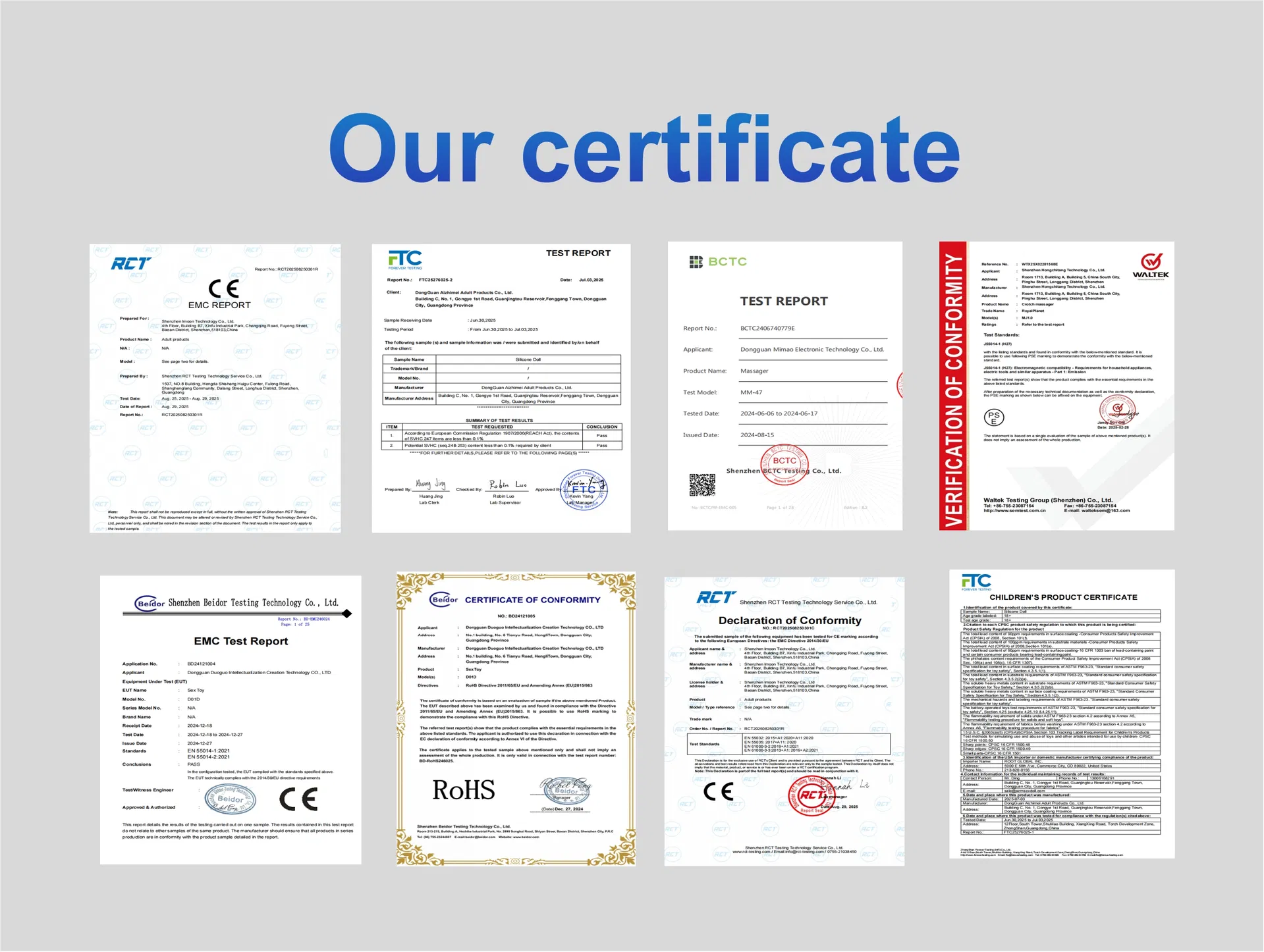 Quality Certifications