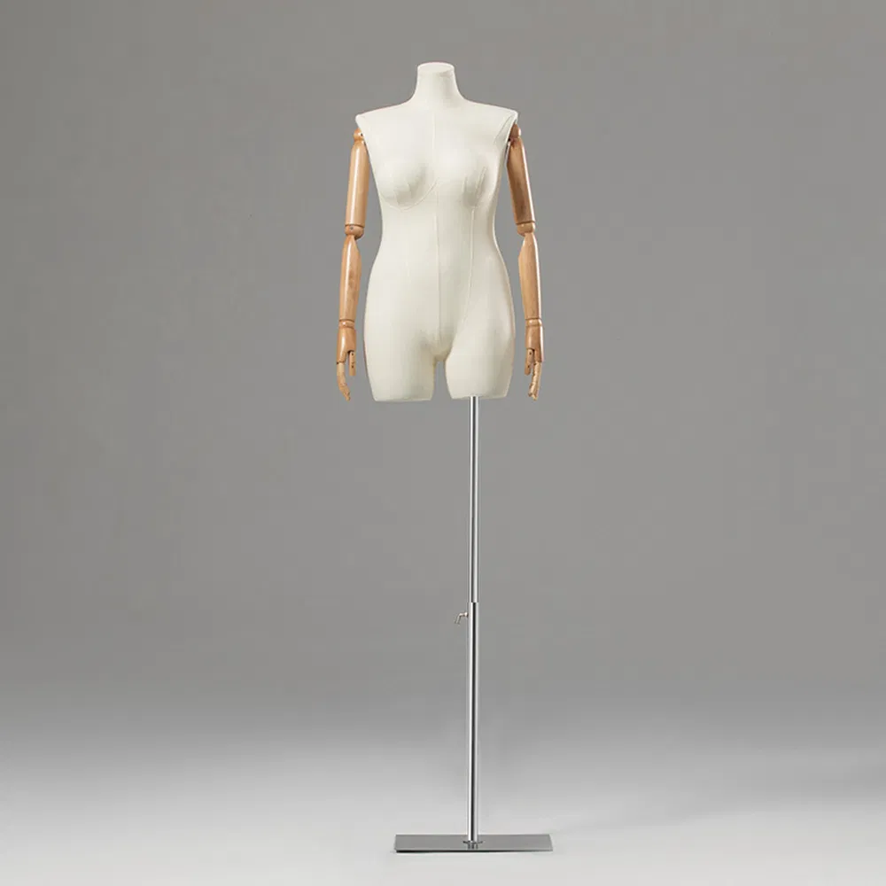 Hot Sale Headless Mannequin in Glossy/Matte White/Black with Adjustable Height Base Made of PP/PE/ABS/Fiber Glass for Slightly Overweight Female Garment Display