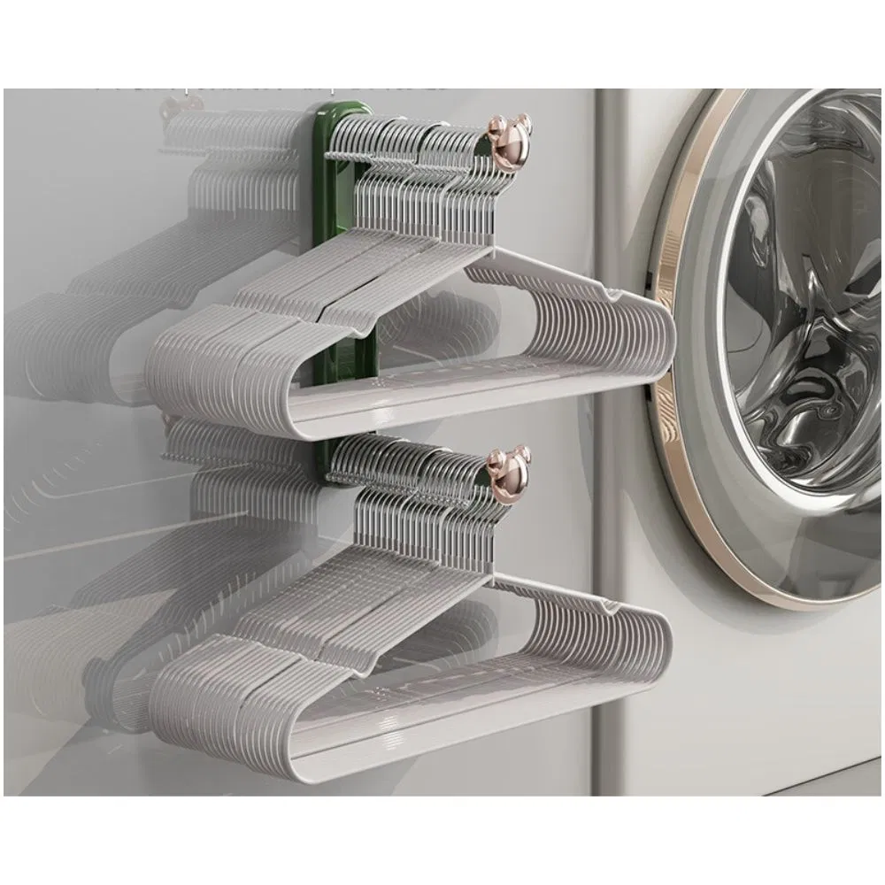 Vision Wall Mounted Retractable Hanger Storage Rack Punch-Free Wyz28085