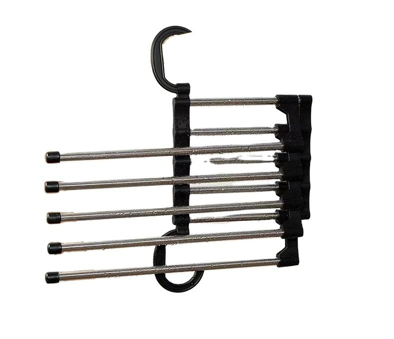 High Quality 5 in 1 Multi-Layer Folding Hanger Multi-Functional Adjustable Clothes Rack