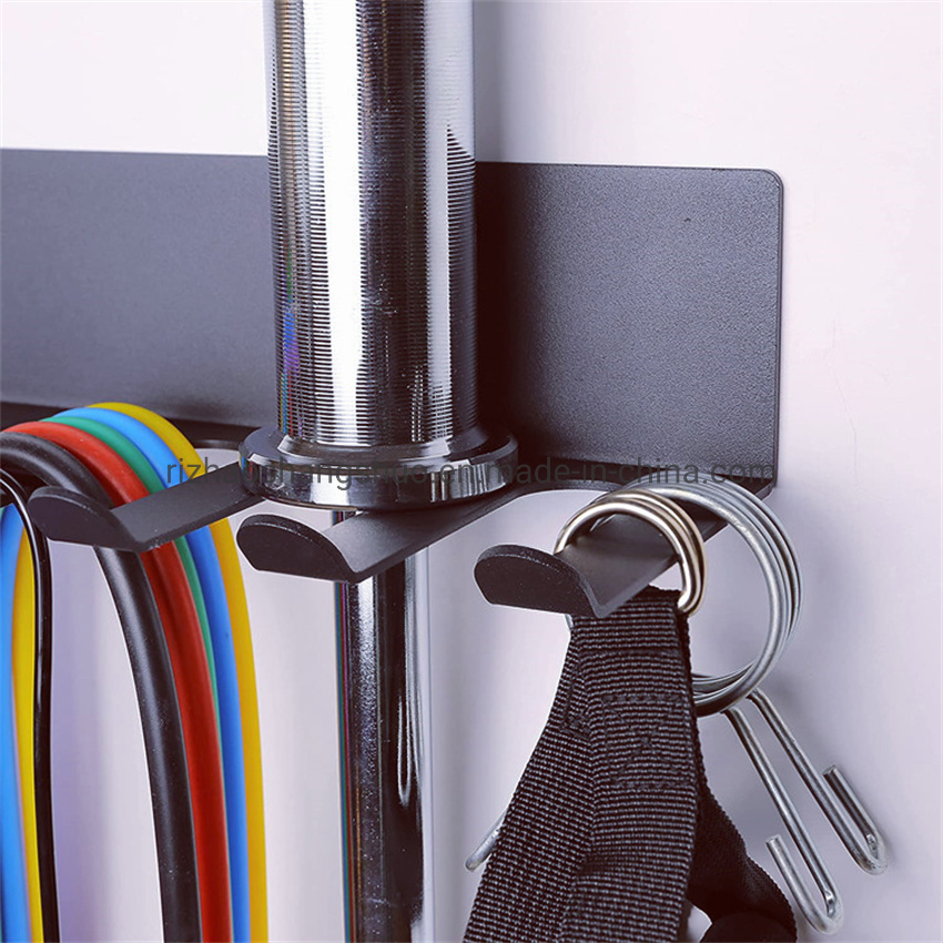 Wholesale High Quality Wall Mounted Jump Rope Rack Gym Storage Hanger Heavy Duty Multi-Purpose Gym Rack for Lifting Belts Chains Exercise Bands Jump Ropes