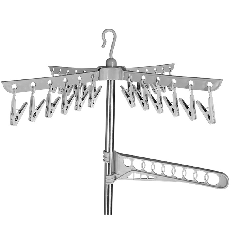 Sanipro Wholesale 3 Tiers Clothes Drying Racks Telescopic Height Laundry Towel Airer Dryer Floor Standing Clothing Hanger