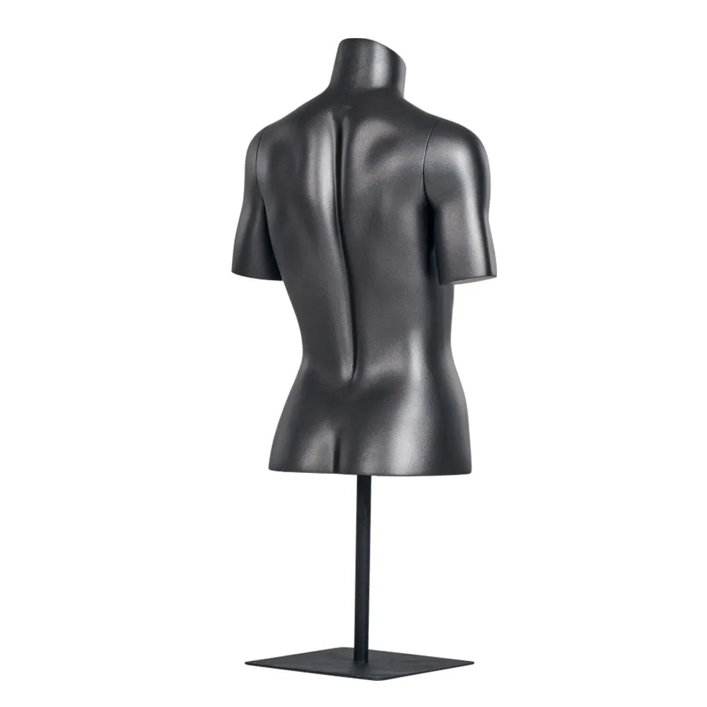 Fiberglass Half Body Black Torso Mannequin for Women