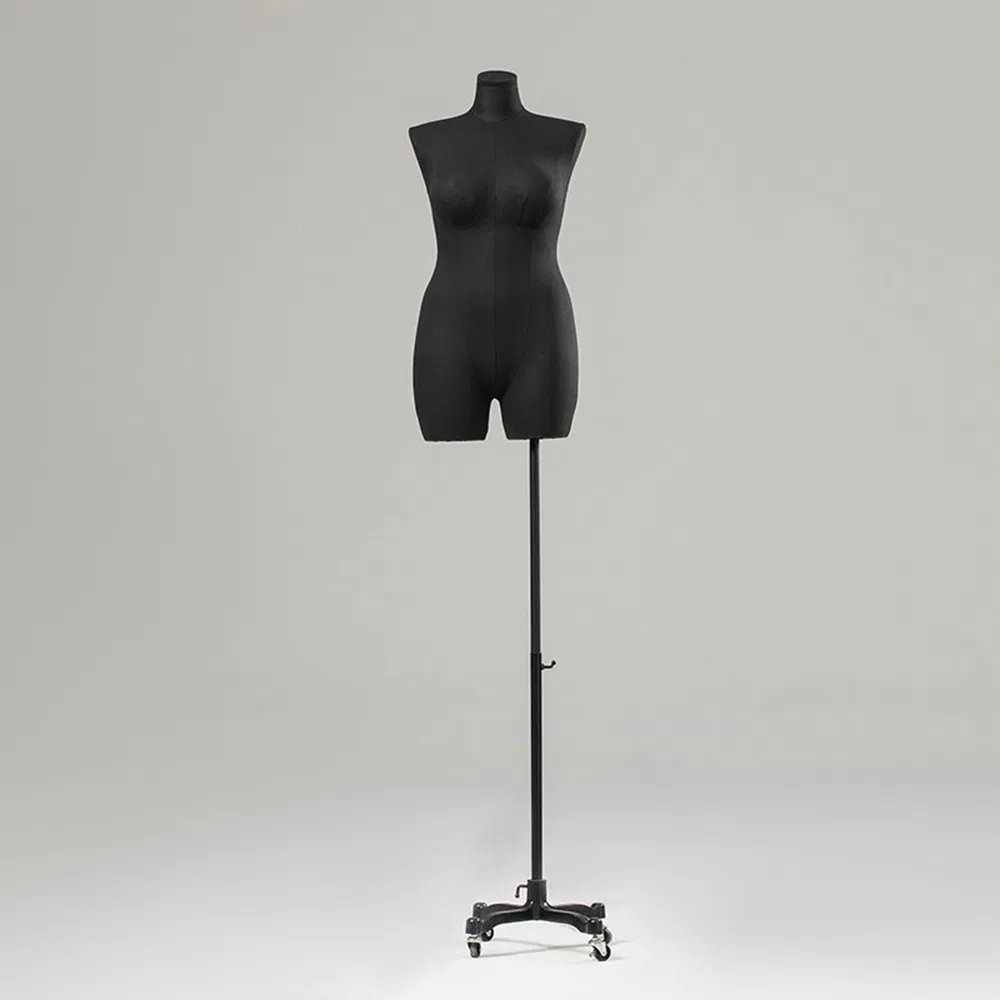 Hot Sale Headless Mannequin in Glossy/Matte White/Black with Adjustable Height Base Made of PP/PE/ABS/Fiber Glass for Slightly Overweight Female Garment Display