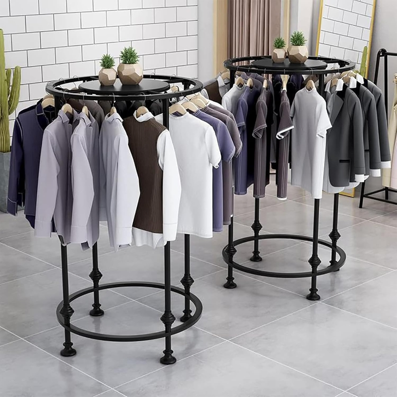 Circular Clothes Rack: Retail Store Garment Display Hanger