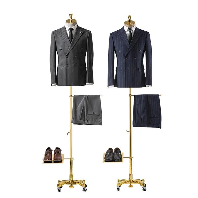 Half Body Male Mannequin Fabric Mannequin with Wooden Arms Mannequin for Suit