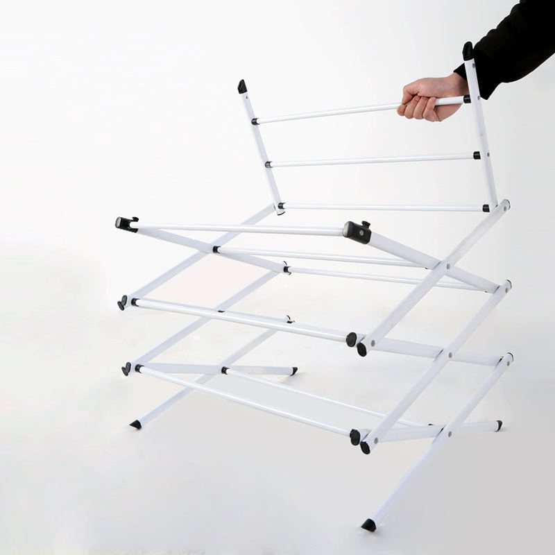 Factory Balcony Aluminium Portable Folding Dryer Cloth Hanger Stand Clothes Drying Rack