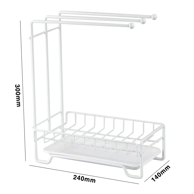 Metal Sink Storage Rack Detail