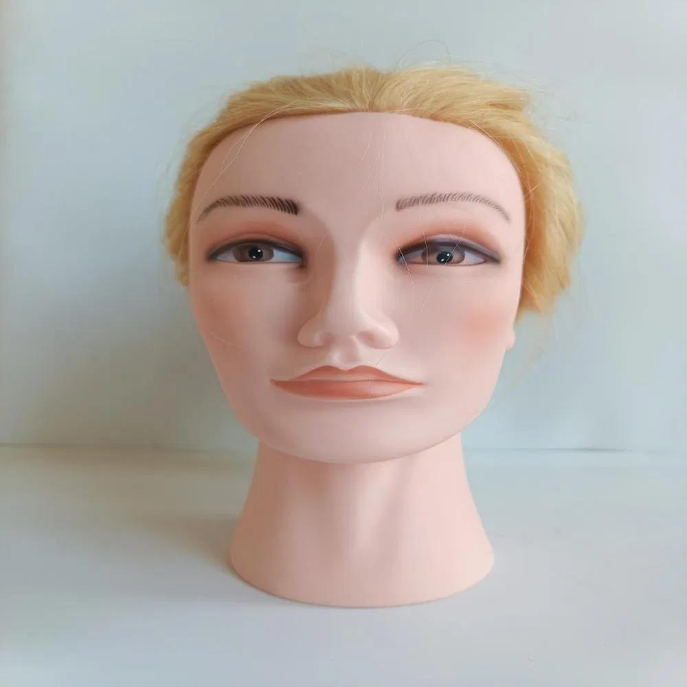 Realistic 100% Human Hair Mannequin Head for Hair Training