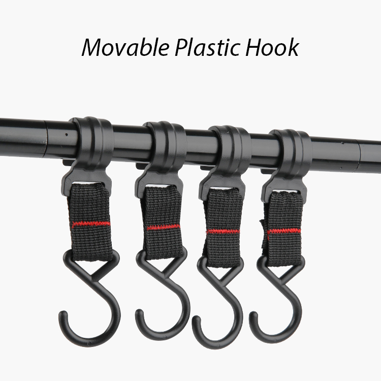 Outdoor Portable Foldable Hanger Aluminum Alloy Hanging Rack with Hook