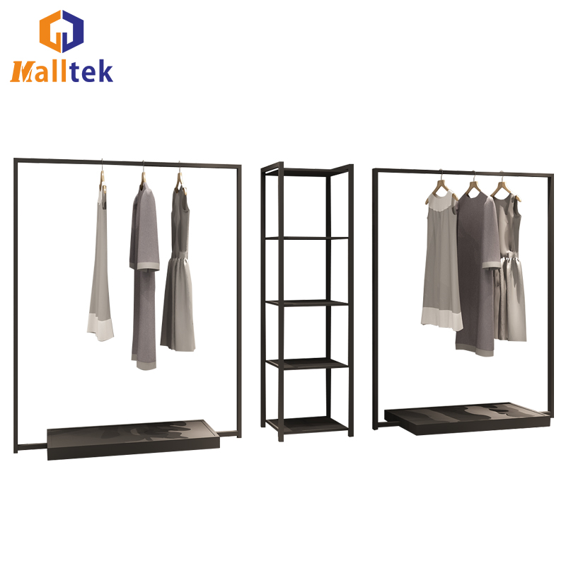 Factory Heavy Duty Rolling Clothing Rack Commercial Steel Garment Hanger for Retail Store
