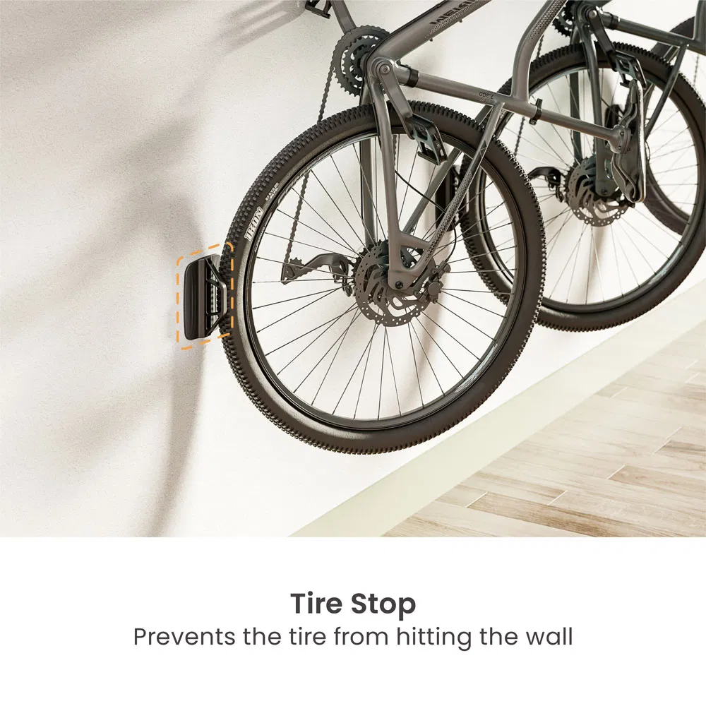 Vertical Wall Mounted Bike Storage Parts Garage Mount Bicycle Accessories Hanger Rack Storage for Indoor Home 2 Pack