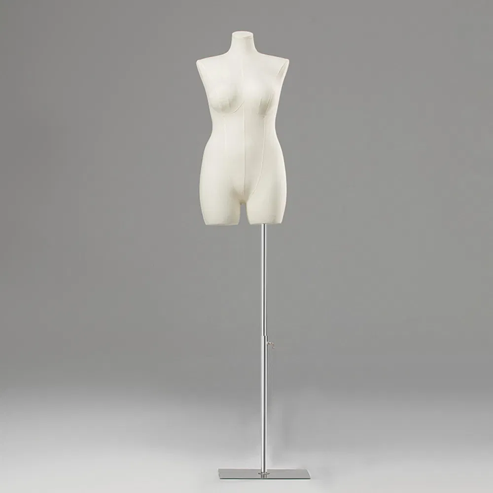 Hot Sale Headless Mannequin in Glossy/Matte White/Black with Adjustable Height Base Made of PP/PE/ABS/Fiber Glass for Slightly Overweight Female Garment Display