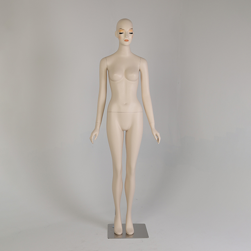 White Black Full Body Female Mannequin with Face and Makeup for Store Display