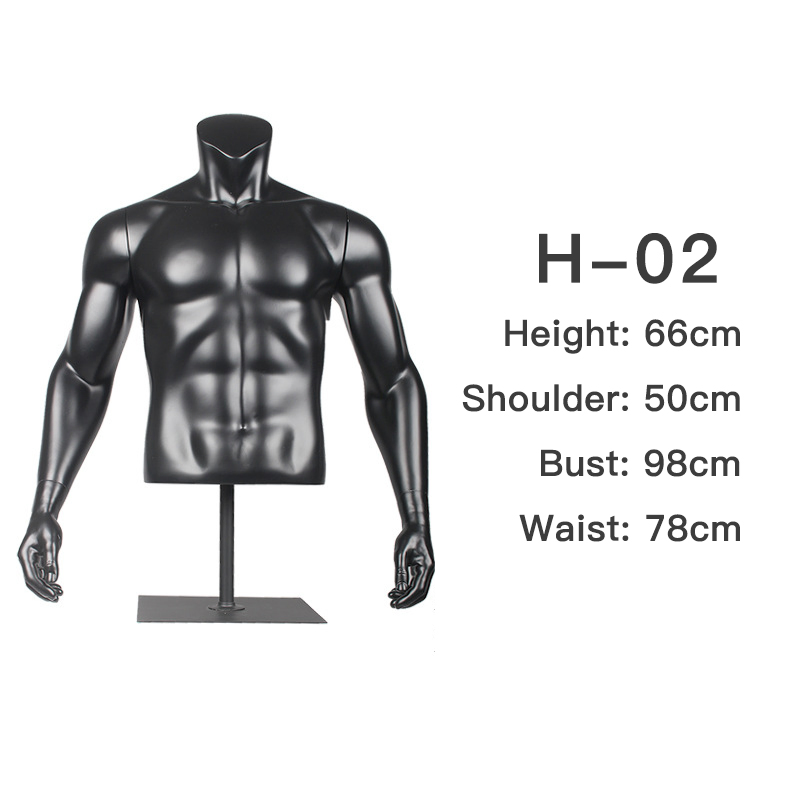 Wholesale High Quality Upper Half Body Male Mannequin Torso with Head